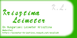 krisztina leimeter business card